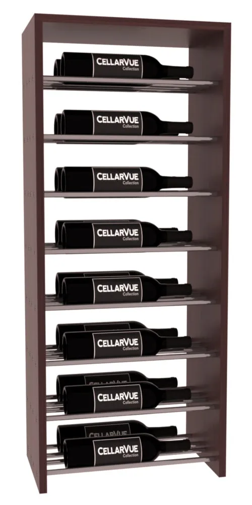 InstaCellar - 17.5" Horizontal Double Deep Top Display - Gunmetal Rods