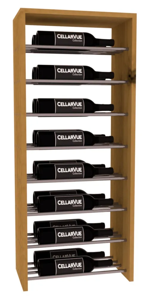 InstaCellar - 17.5" Horizontal Double Deep Top Display - Gunmetal Rods