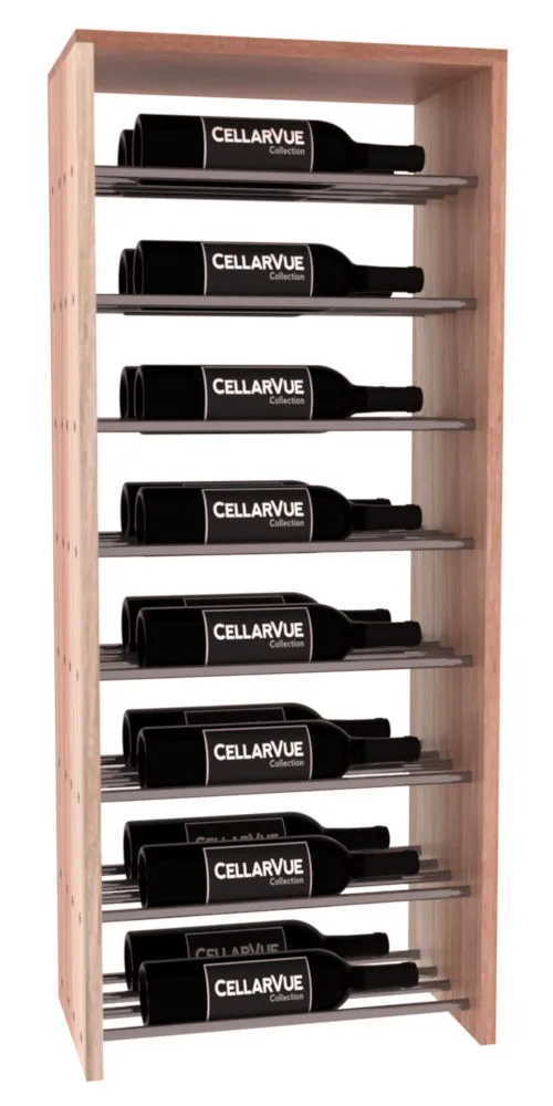 InstaCellar - 17.5" Horizontal Double Deep Top Display - Gunmetal Rods