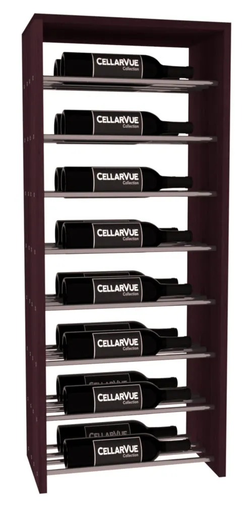 InstaCellar - 17.5" Horizontal Double Deep Top Display - Gunmetal Rods