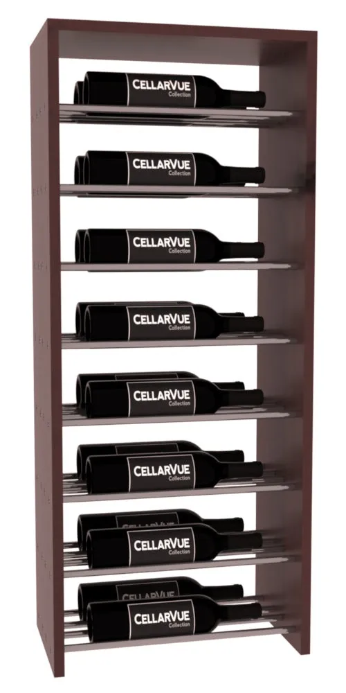 InstaCellar - 17.5" Horizontal Double Deep Top Display - Gunmetal Rods