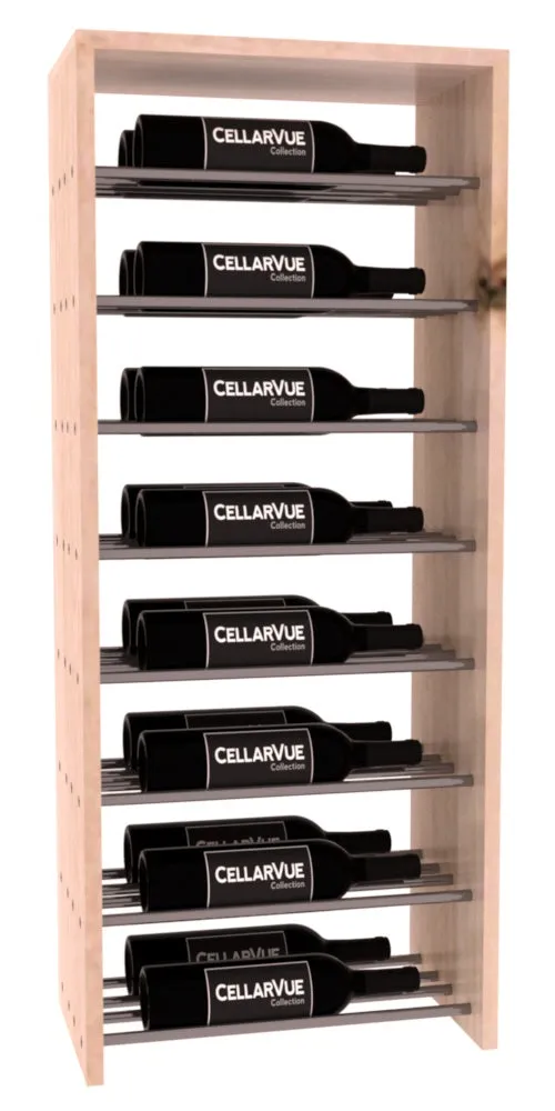 InstaCellar - 17.5" Horizontal Double Deep Top Display - Gunmetal Rods