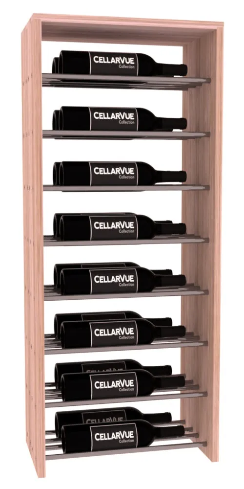 InstaCellar - 17.5" Horizontal Double Deep Top Display - Gunmetal Rods