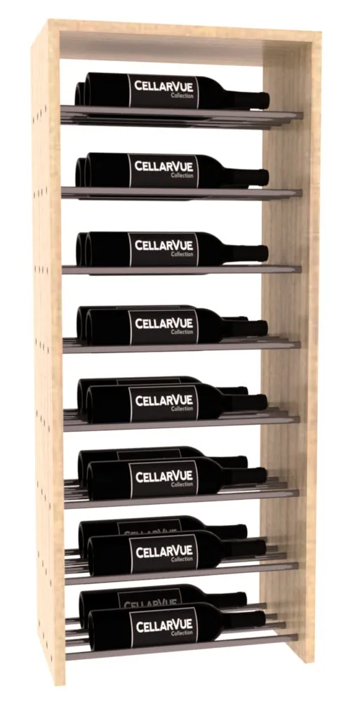 InstaCellar - 17.5" Horizontal Double Deep Top Display - Gunmetal Rods