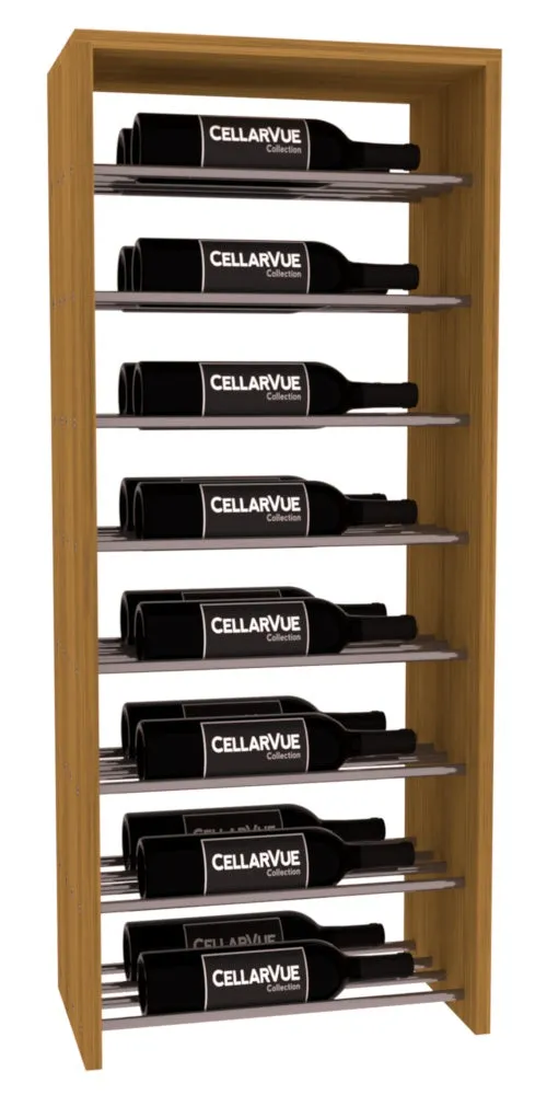 InstaCellar - 17.5" Horizontal Double Deep Top Display - Gunmetal Rods
