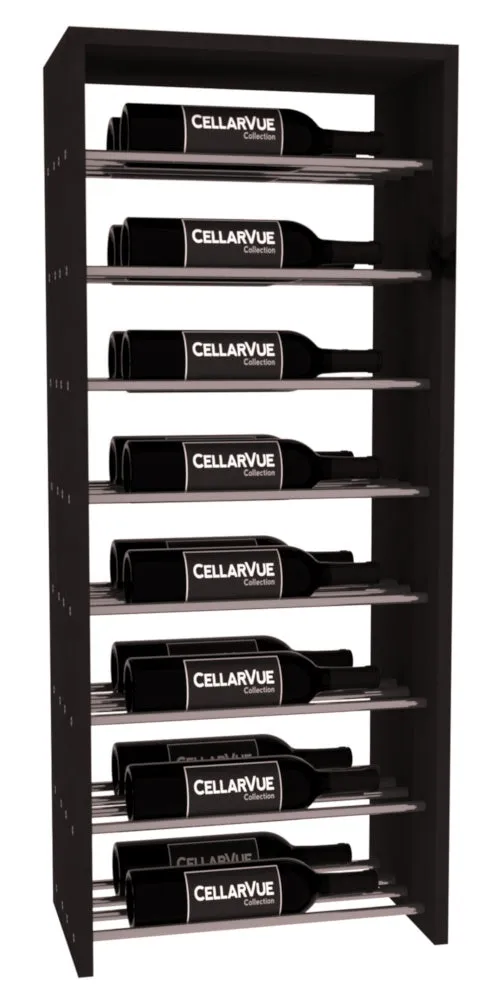 InstaCellar - 17.5" Horizontal Double Deep Top Display - Gunmetal Rods