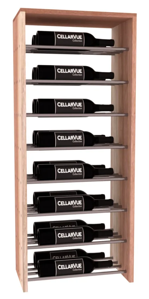InstaCellar - 17.5" Horizontal Double Deep Top Display - Gunmetal Rods