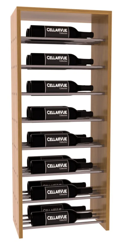 InstaCellar - 17.5" Horizontal Double Deep Top Display - Gunmetal Rods