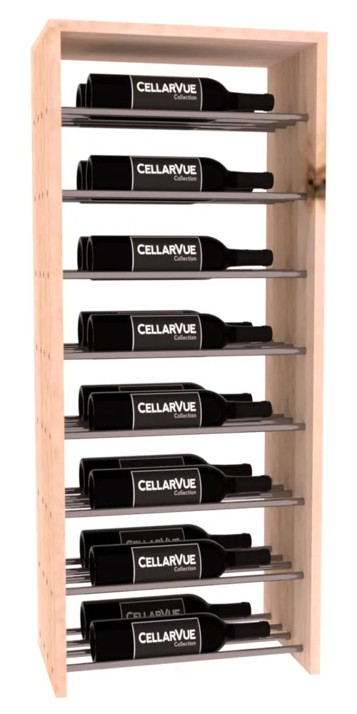 InstaCellar - 17.5" Horizontal Double Deep Top Display - Gunmetal Rods