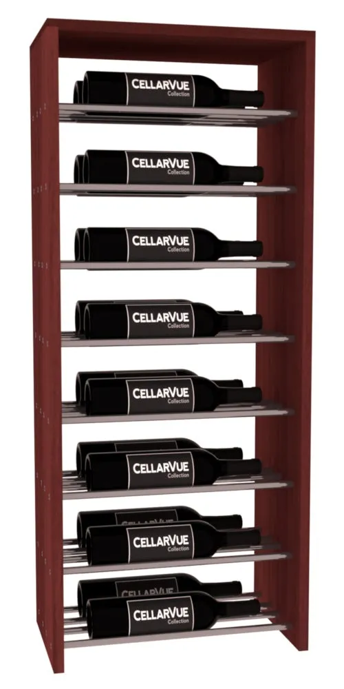 InstaCellar - 17.5" Horizontal Double Deep Top Display - Gunmetal Rods