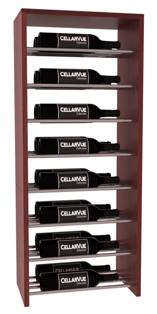 InstaCellar - 17.5" Horizontal Double Deep Top Display - Gunmetal Rods