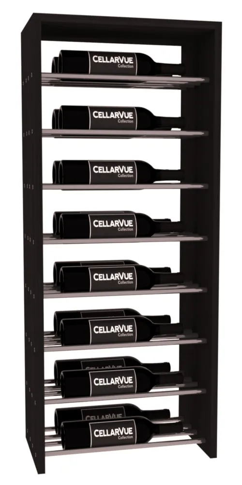 InstaCellar - 17.5" Horizontal Double Deep Top Display - Gunmetal Rods