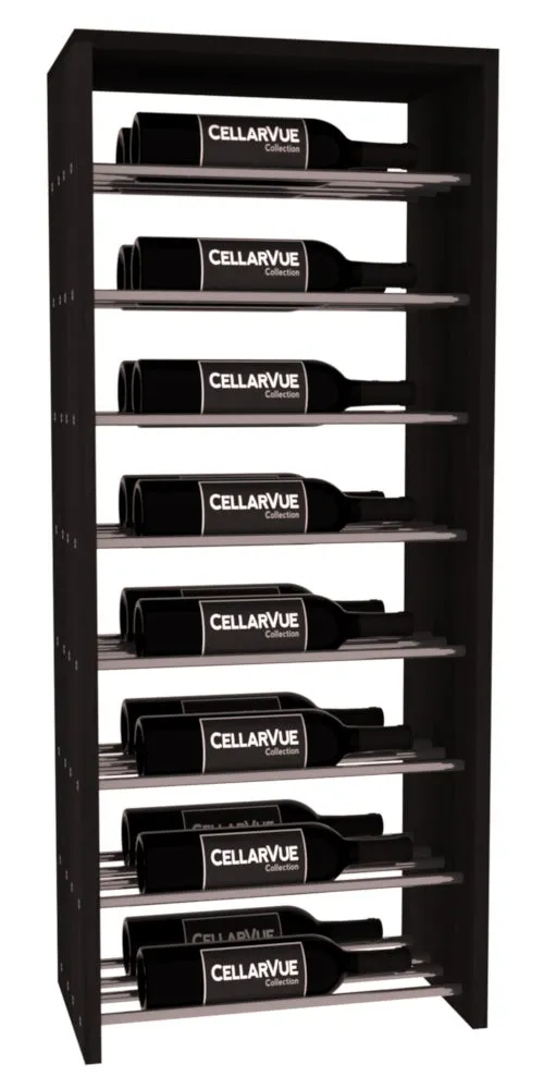InstaCellar - 17.5" Horizontal Double Deep Top Display - Gunmetal Rods