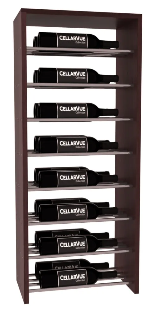 InstaCellar - 17.5" Horizontal Double Deep Top Display - Gunmetal Rods