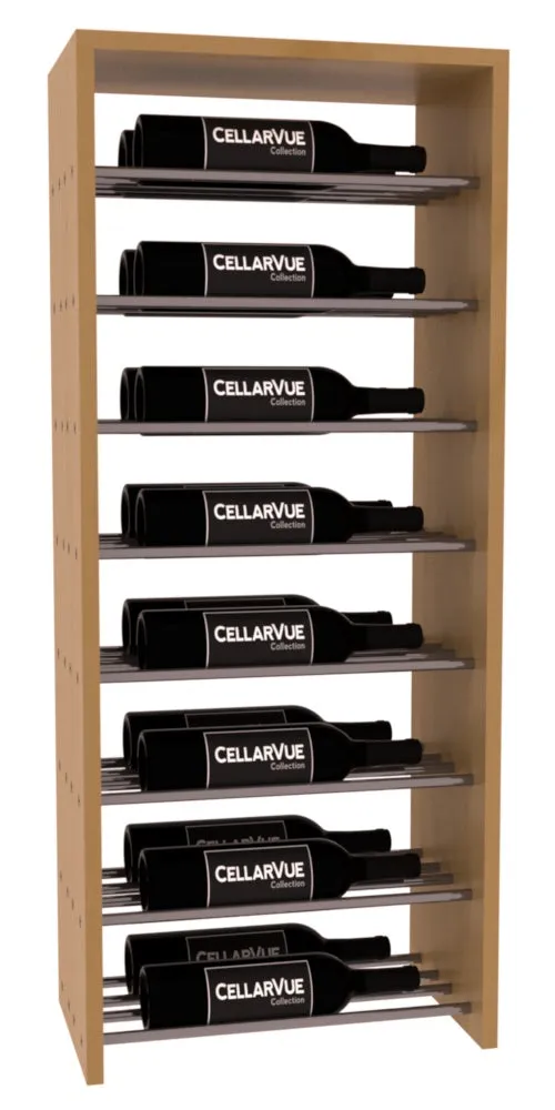 InstaCellar - 17.5" Horizontal Double Deep Top Display - Gunmetal Rods