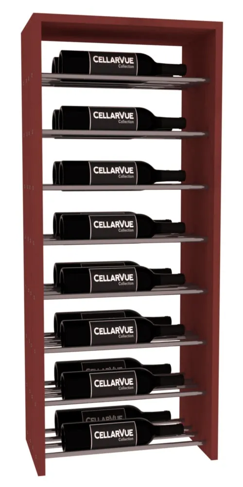 InstaCellar - 17.5" Horizontal Double Deep Top Display - Gunmetal Rods