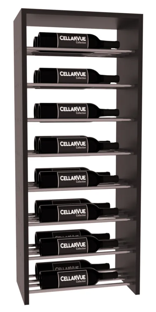 InstaCellar - 17.5" Horizontal Double Deep Top Display - Gunmetal Rods