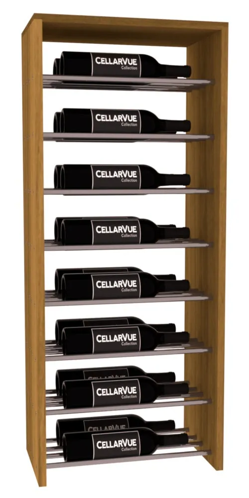 InstaCellar - 17.5" Horizontal Double Deep Top Display - Gunmetal Rods