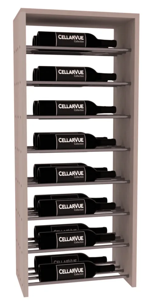 InstaCellar - 17.5" Horizontal Double Deep Top Display - Gunmetal Rods