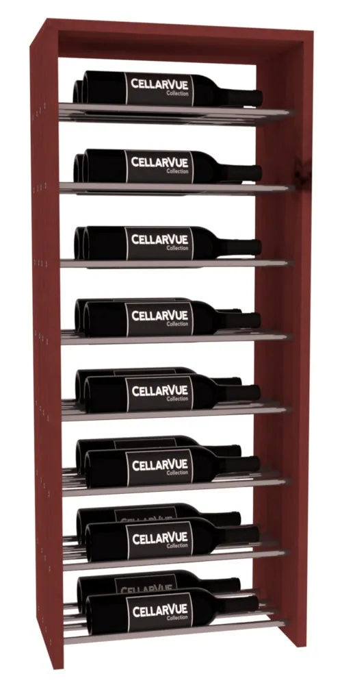 InstaCellar - 17.5" Horizontal Double Deep Top Display - Gunmetal Rods