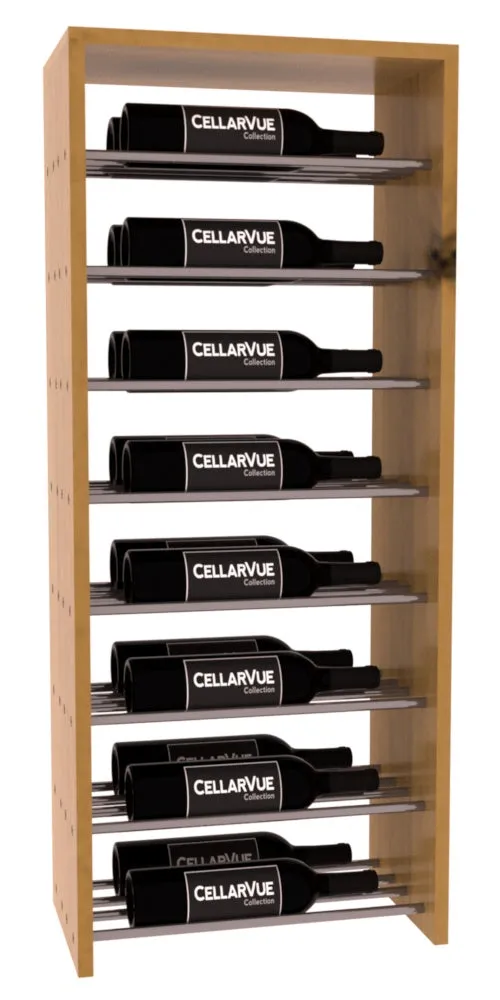 InstaCellar - 17.5" Horizontal Double Deep Top Display - Gunmetal Rods