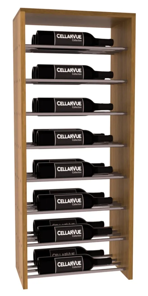 InstaCellar - 17.5" Horizontal Double Deep Top Display - Gunmetal Rods