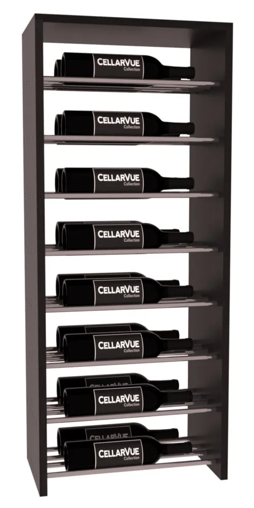 InstaCellar - 17.5" Horizontal Double Deep Top Display - Gunmetal Rods