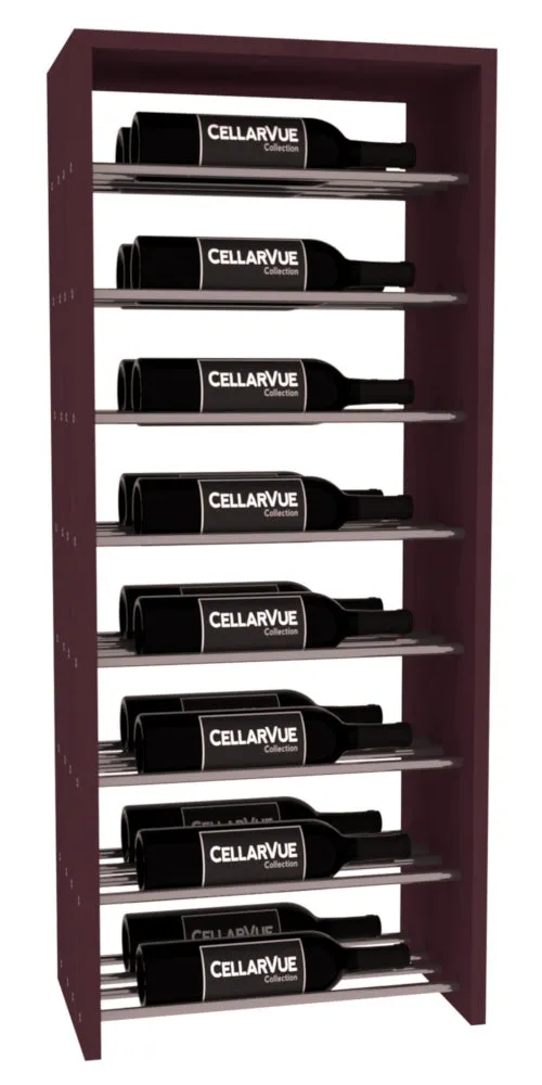 InstaCellar - 17.5" Horizontal Double Deep Top Display - Gunmetal Rods
