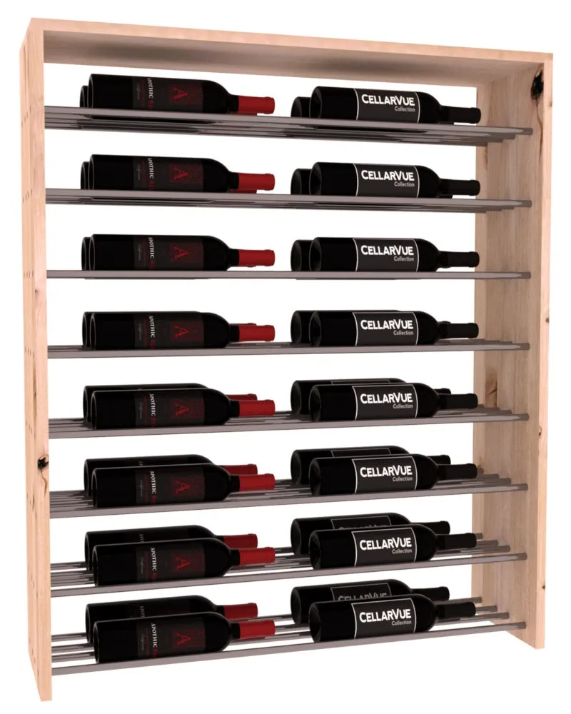 InstaCellar - 35" Horizontal Double Deep Top Display - Gunmetal Rods