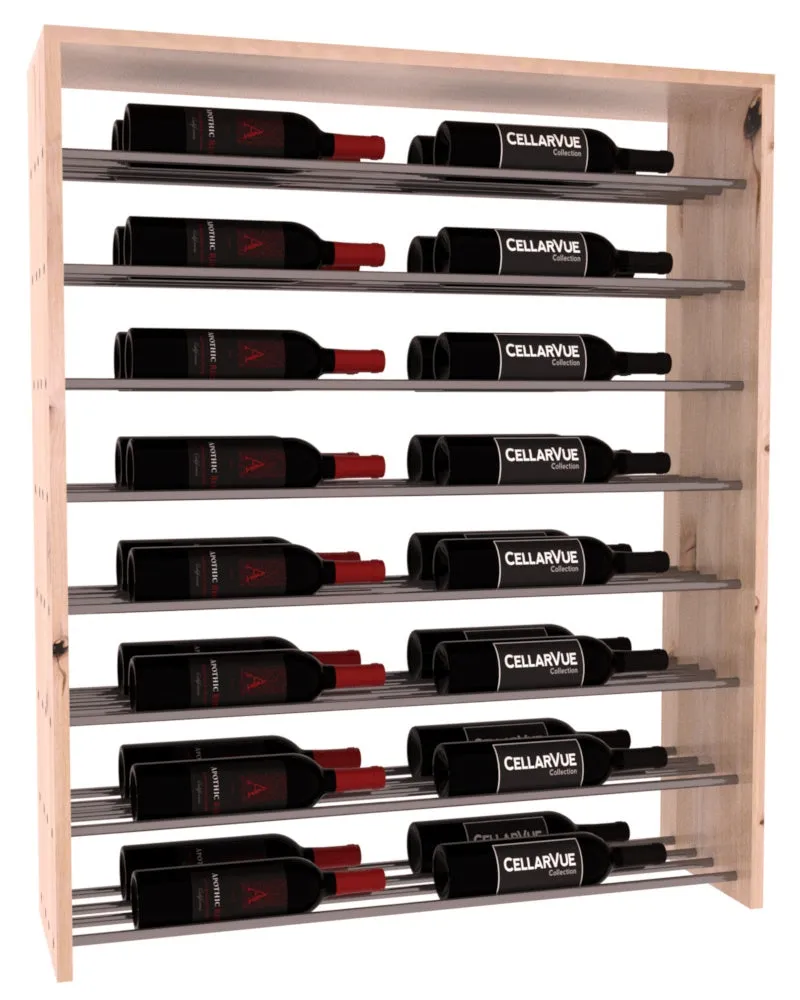 InstaCellar - 35" Horizontal Double Deep Top Display - Gunmetal Rods
