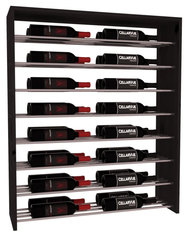 InstaCellar - 35" Horizontal Double Deep Top Display - Gunmetal Rods
