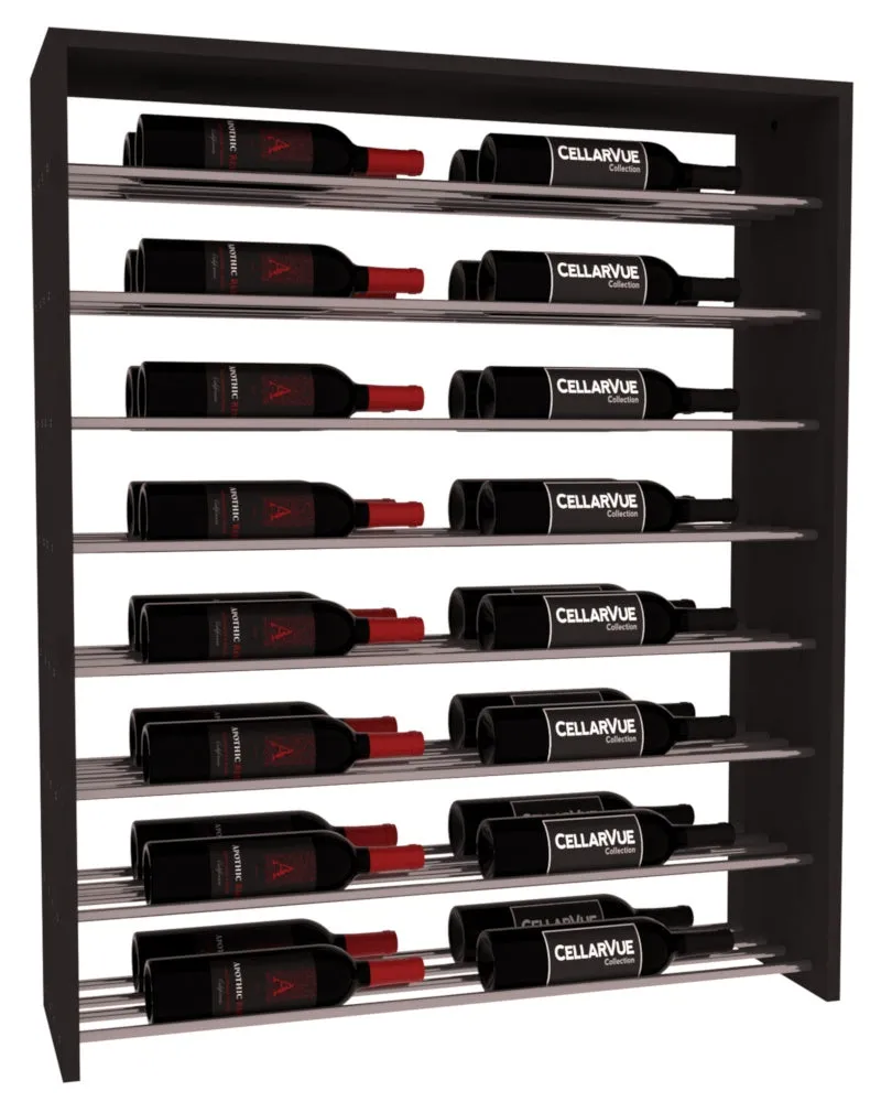 InstaCellar - 35" Horizontal Double Deep Top Display - Gunmetal Rods