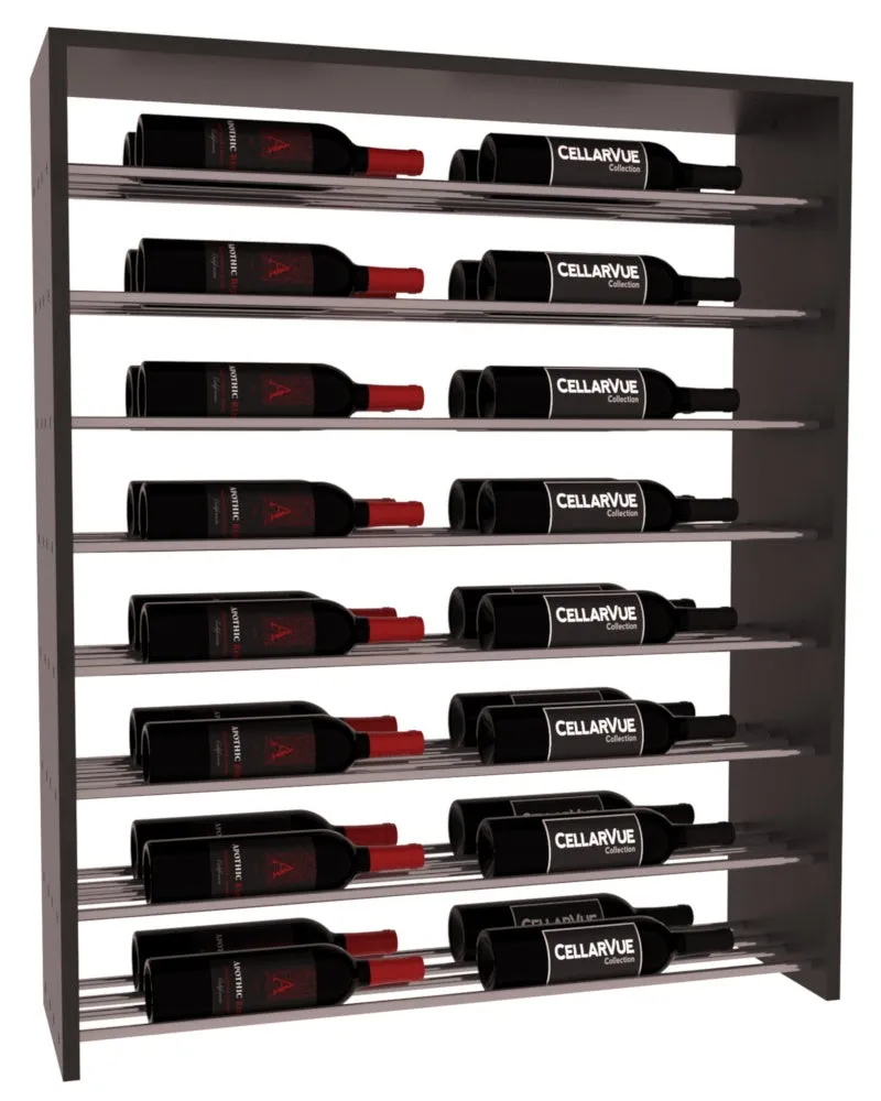 InstaCellar - 35" Horizontal Double Deep Top Display - Gunmetal Rods