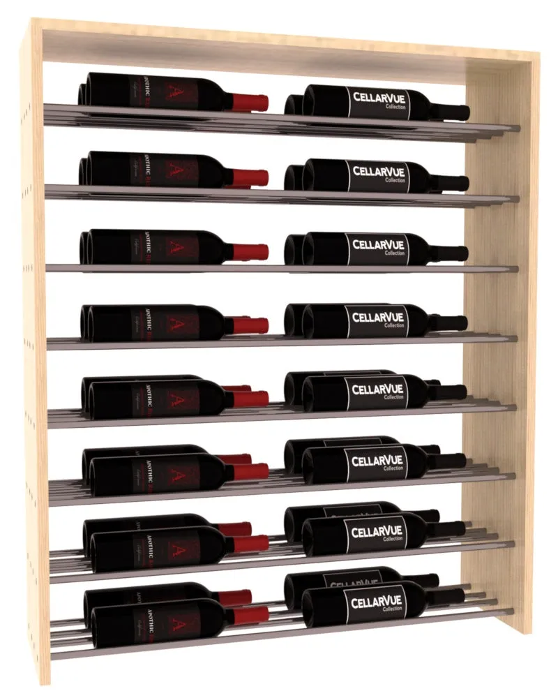 InstaCellar - 35" Horizontal Double Deep Top Display - Gunmetal Rods