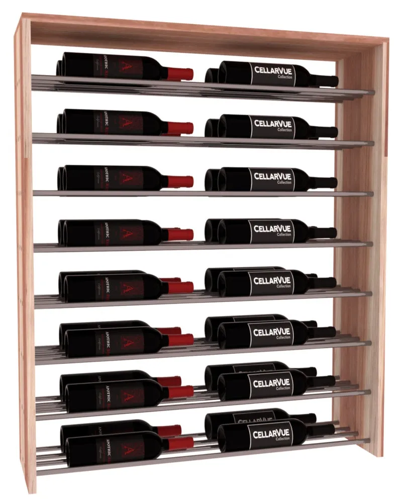 InstaCellar - 35" Horizontal Double Deep Top Display - Gunmetal Rods