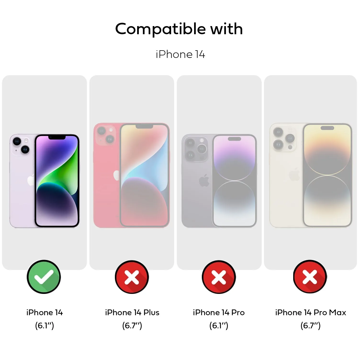 iPhone 14 Tempered Glass Screen Protector 2 Pack w/ Installation Kit