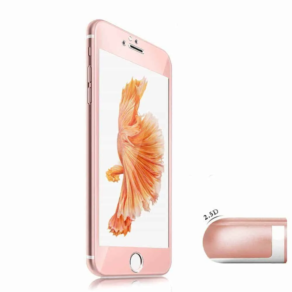 iPhone 8 Plus Tempered Glass Screen Protector (Pink) 2-Pack Gorilla Glass