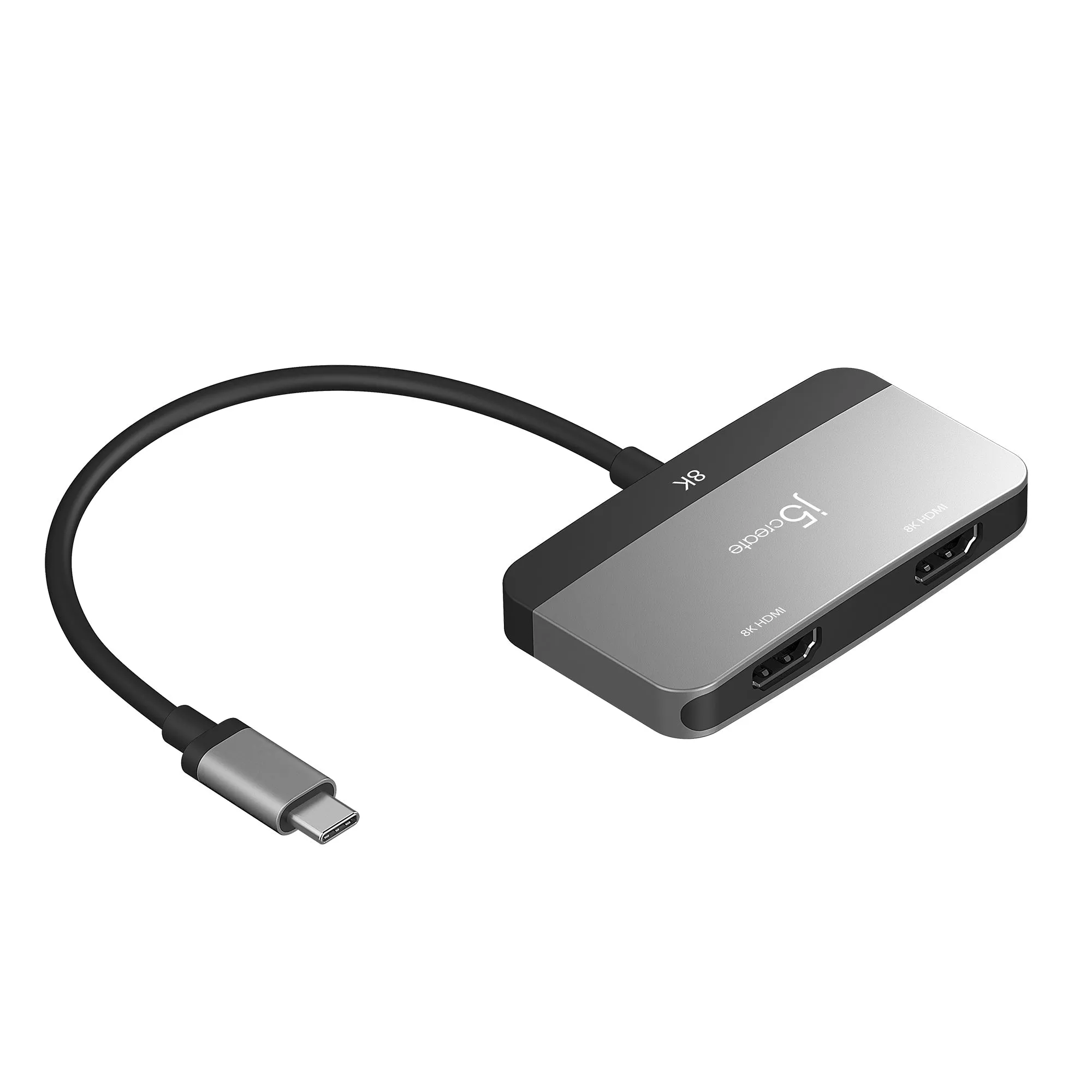 j5create 8K USB-C® to Dual HDMI™ Display Adapter