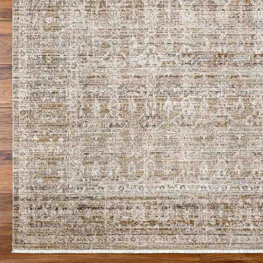 Jemimah Traditional Dark Sage Washable Area Rug
