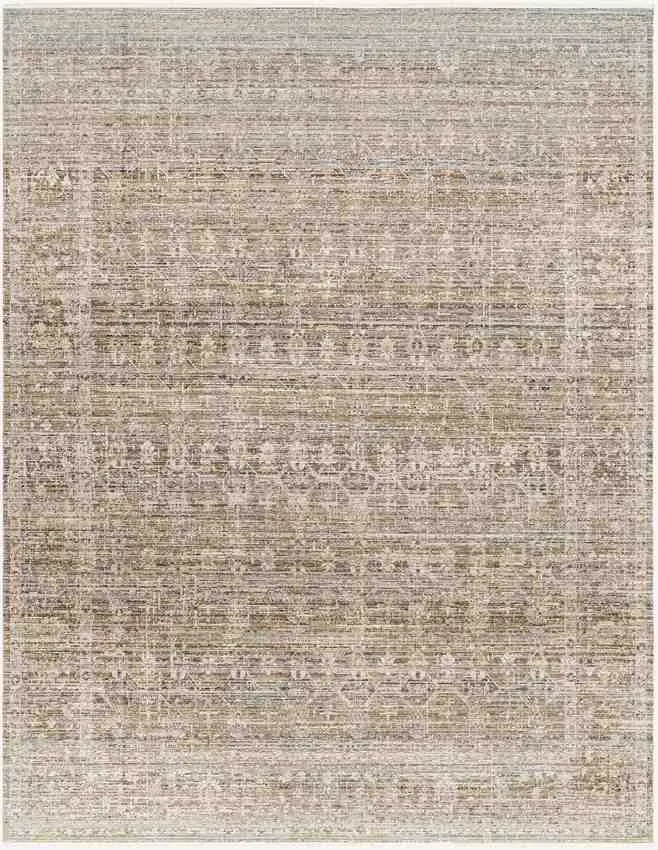 Jemimah Traditional Dark Sage Washable Area Rug