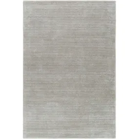Jett Solid and Border Medium Gray Area Rug