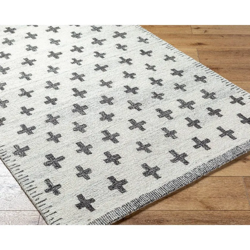 Kashena Modern Ivory/Black Area Rug