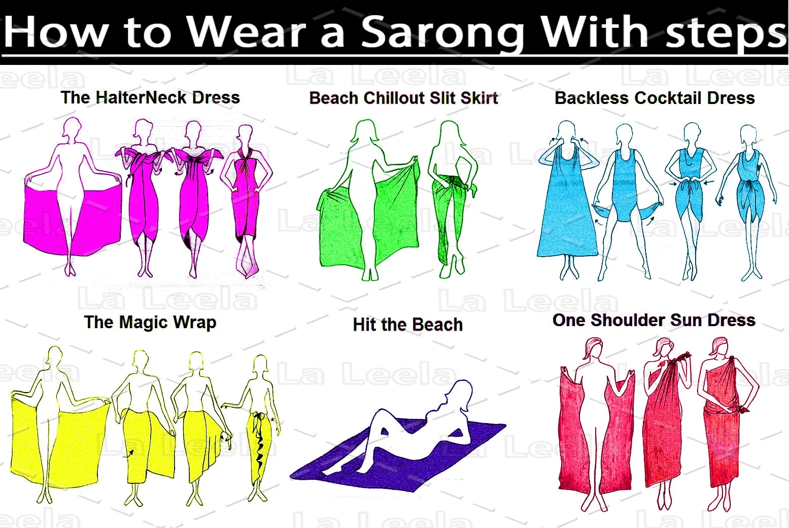 La Leela Women's Hawaiian Bikini Beach Wrap Sheer Sarong Swimming Bathing suit Beachwear Swim Dress Pareo Cover up Long 72"X21" Beige 128534