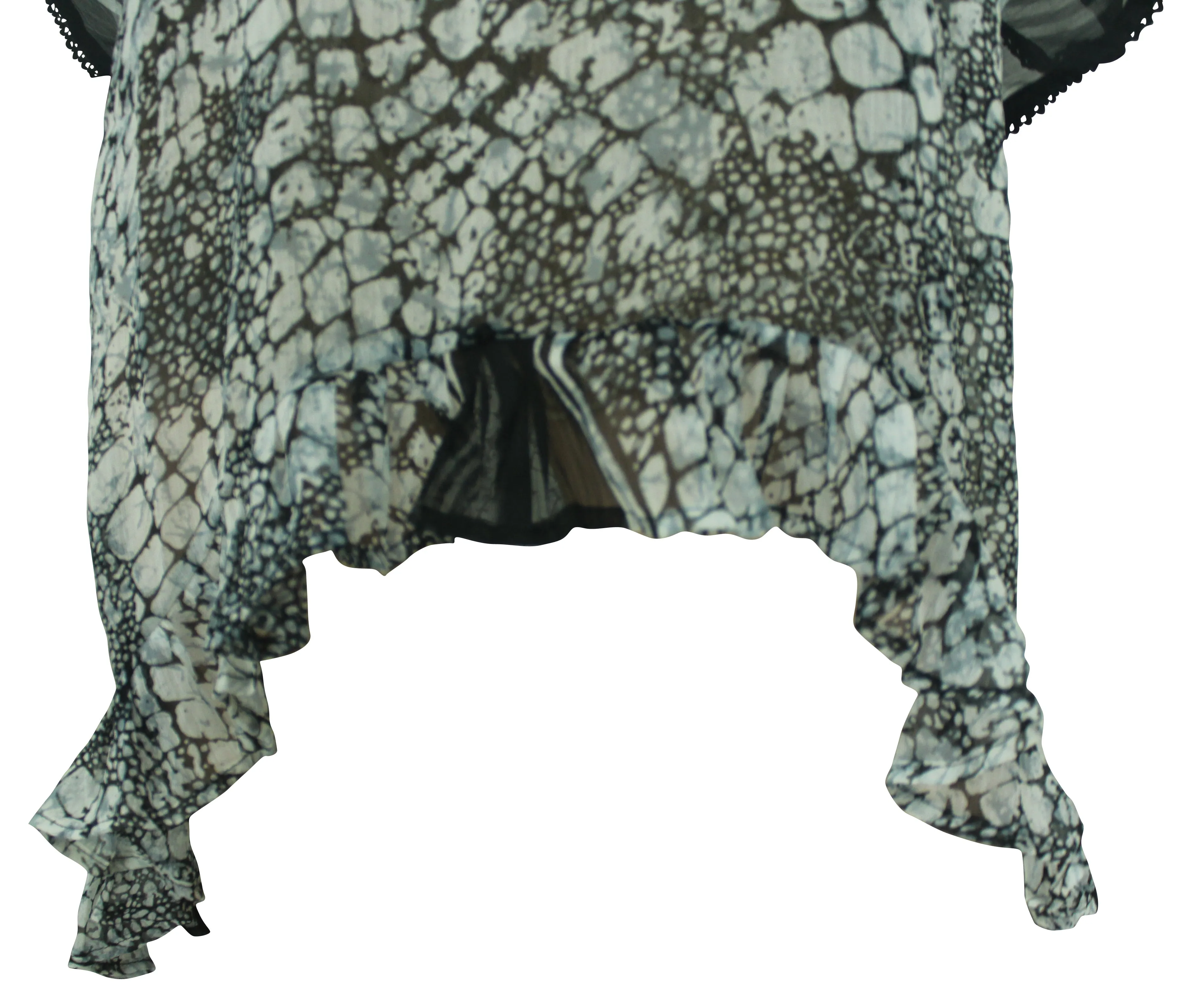 LA LEELA Women's Printed 3/4 Sleeve Blouse Tops Tunic  US 8-14 Grey_P800