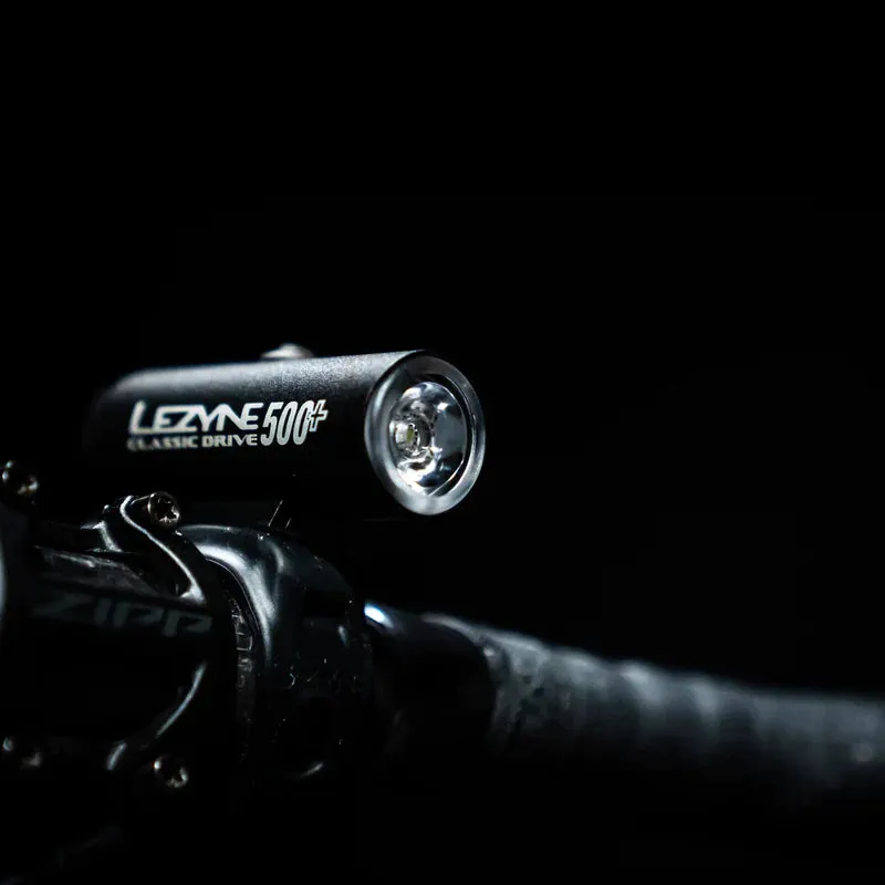 Lezyne Classic Drive 500  and Zecto Drive 200  Bicycle Light Set, Front and Rear Pair, 500/200 Lumen, USB-C Rechargeable