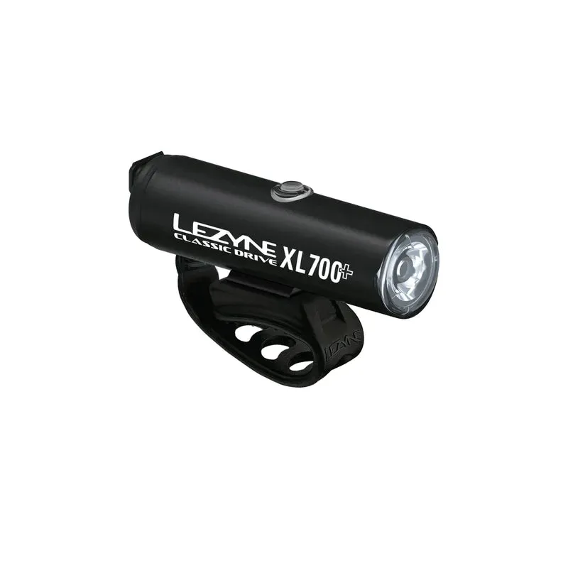 LEZYNE Classic Drive XL 700  and Zecto Drive 200  Bicycle Light Set, 700/200 Lumen, Front and Rear Pair, White/Red LED, USB-C Rechargeable