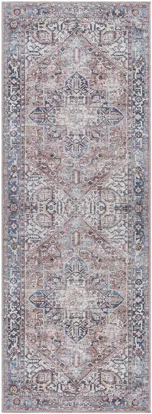 Liebenthal Traditional Rust Washable Area Rug