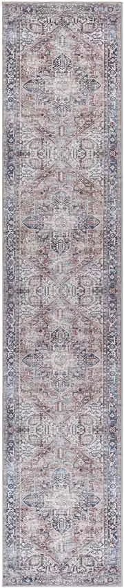 Liebenthal Traditional Rust Washable Area Rug