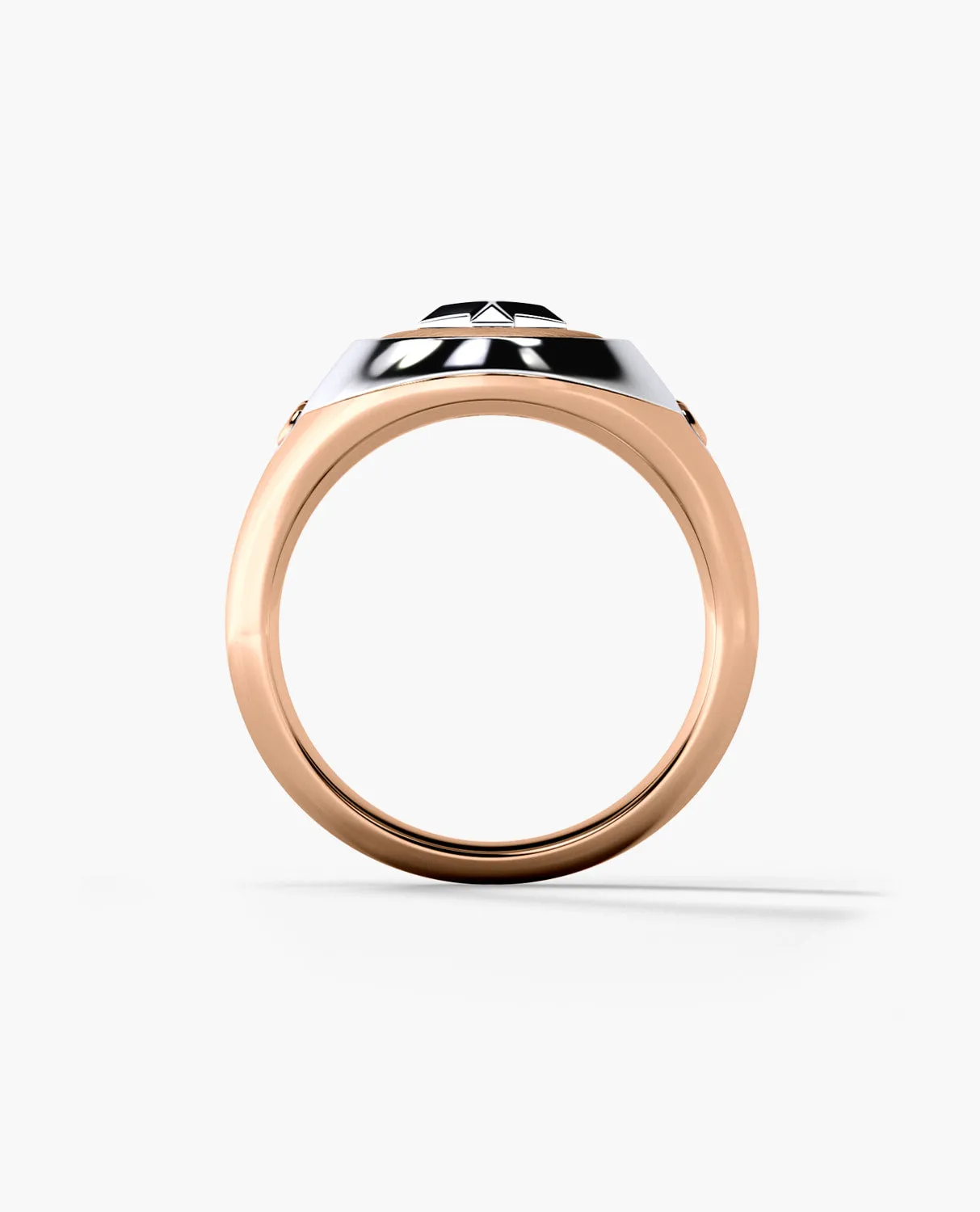 LODESTAR Two-Tone Gold Religious Signet Ring