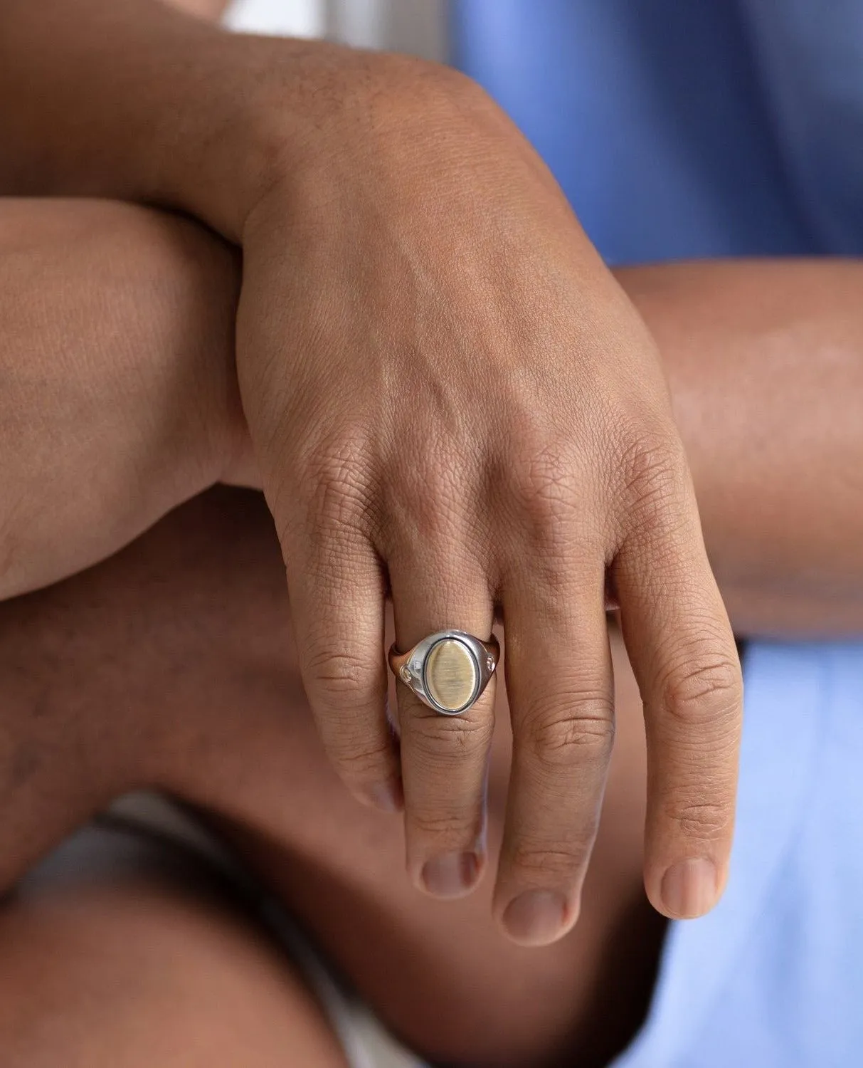 LODESTAR Two-Tone Gold Signet Ring